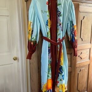 Alemais Multicolor Floral Dahlia Shirt Dress